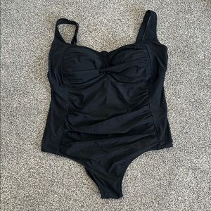 Chic Black Swimsuit with Straps